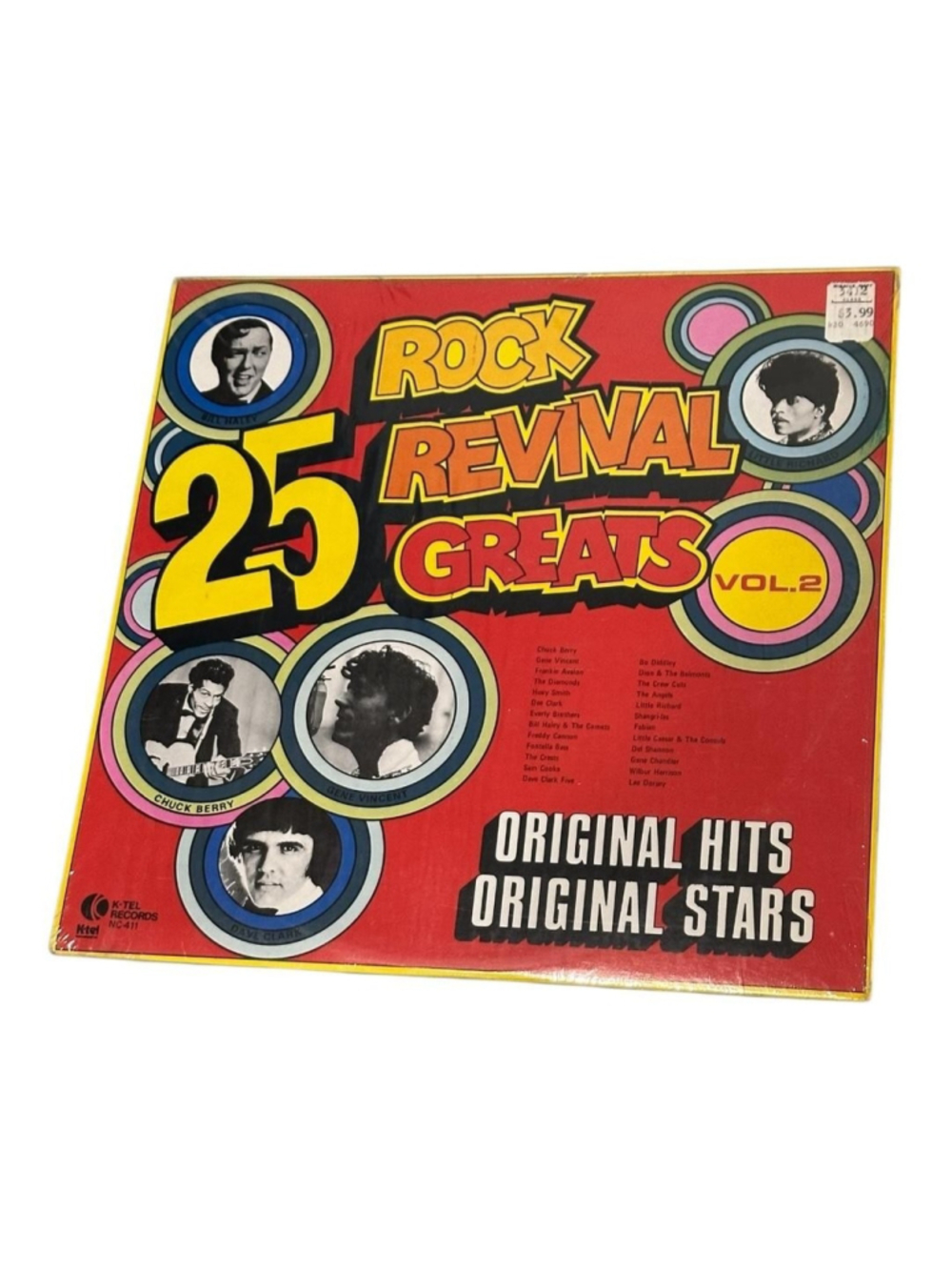 Vintage 25 Rock Revival Greats Vol. 2 Vinyl LP K-Tel Rock Compilation Black
